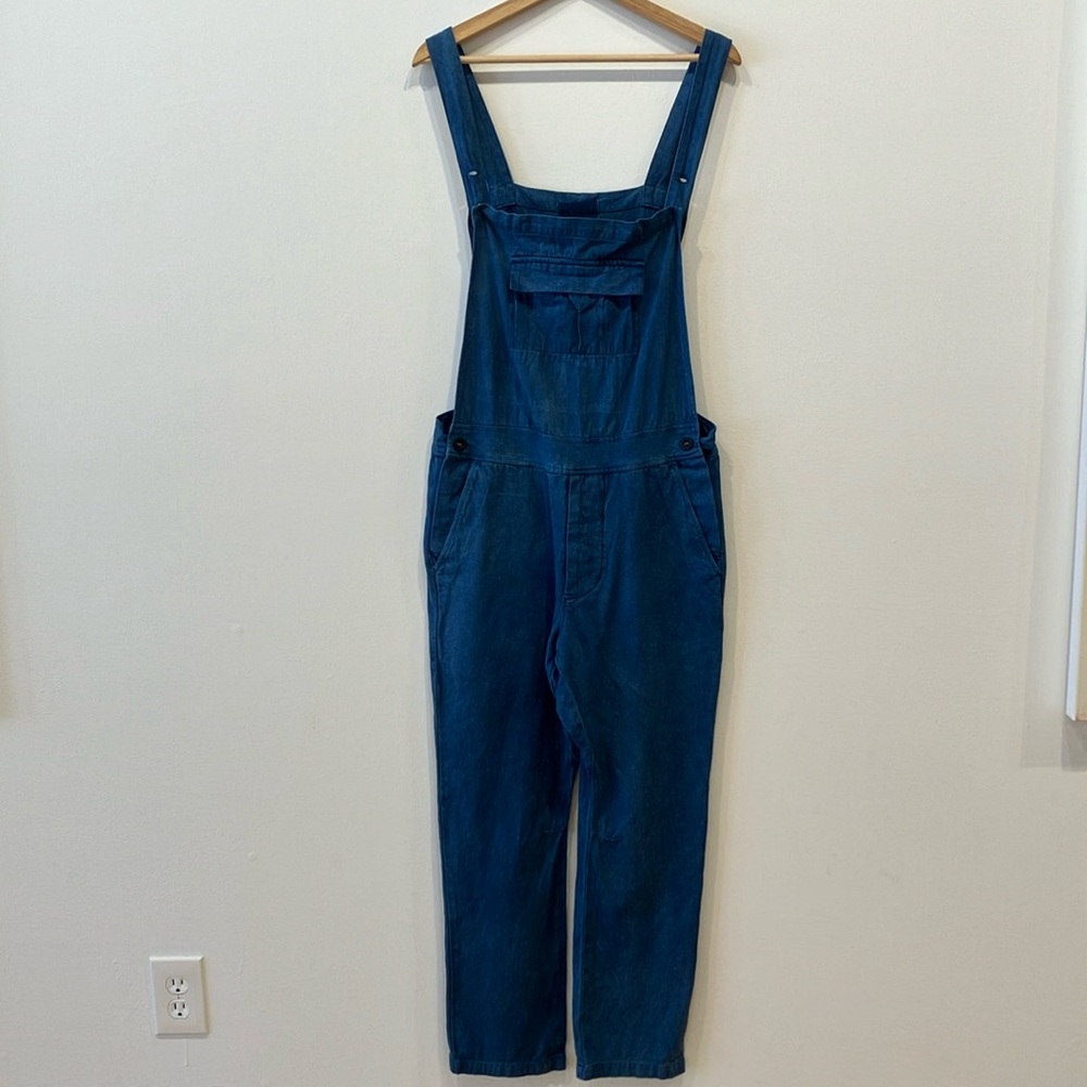 Soft Hemp-cotton canvas overall. Indigo dyed. New - never worn.